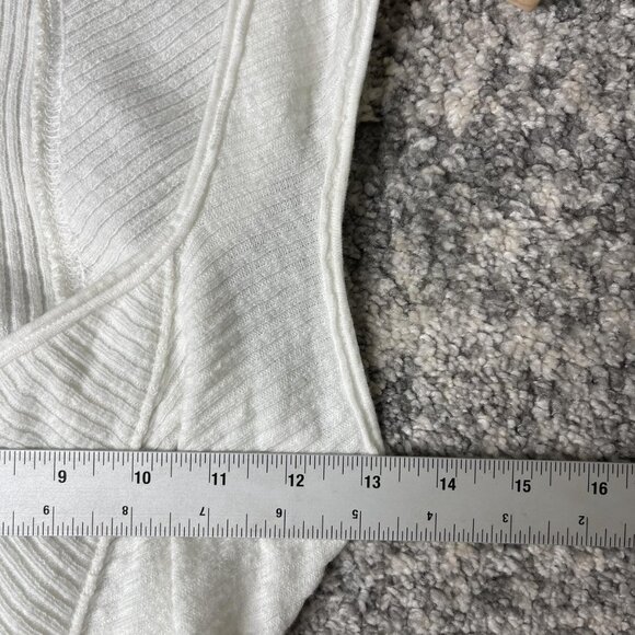 We The Free Tank Top Womens Small White Ribbed Sleeveless Fitted Stretch Casual - Picture 3 of 5